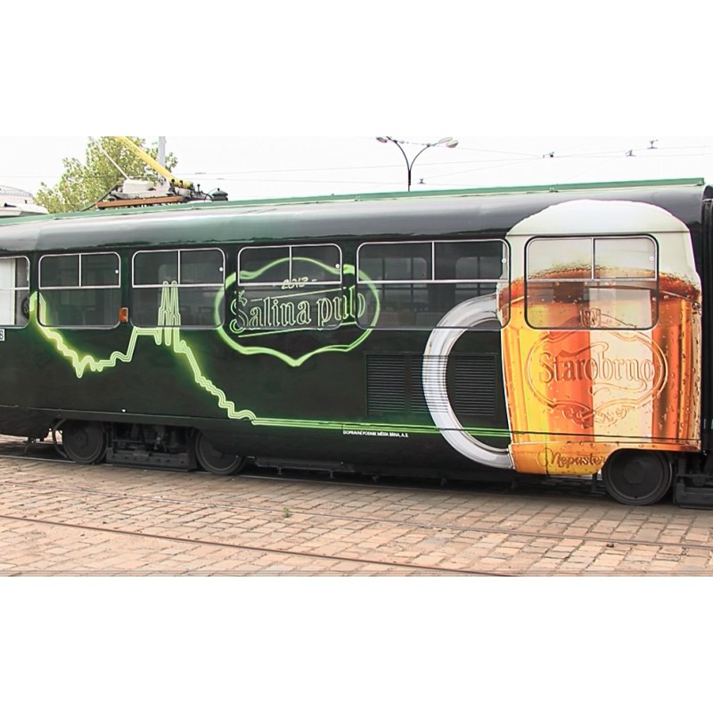 CR - transport - tram - beer - advertising - Brno