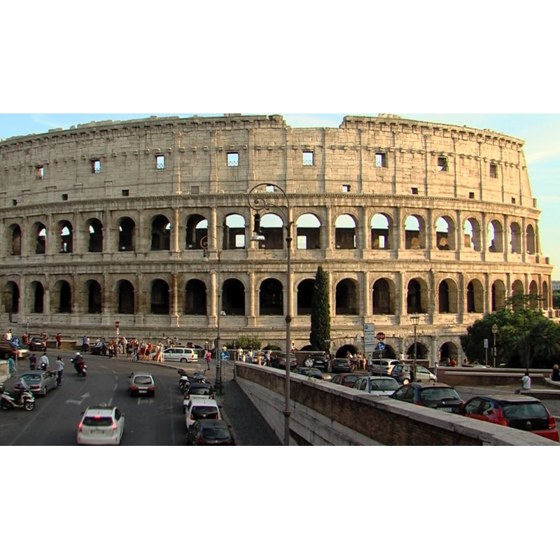 Italy - Rome - traffic - sights - history - time-lapse - Coloseum - original length