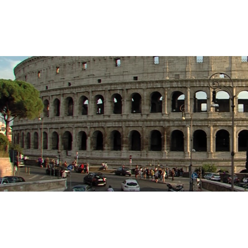 Itálie - ŘÍm - doprava - památky - historie - časosběr - Koloseum - zrychleno 500x