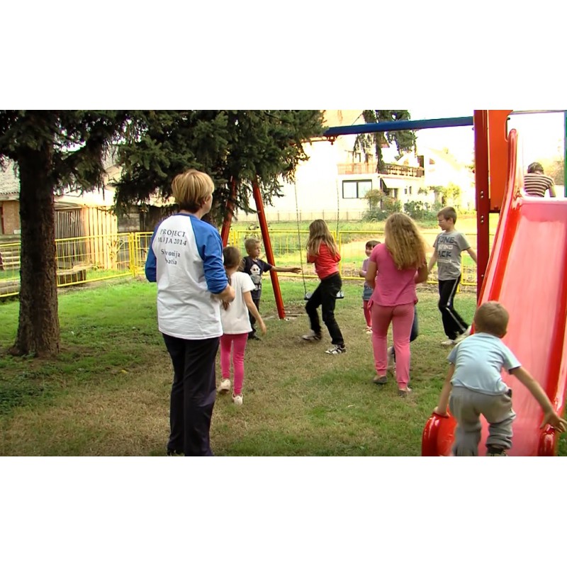 Croatia - people - children - playground reconstruction