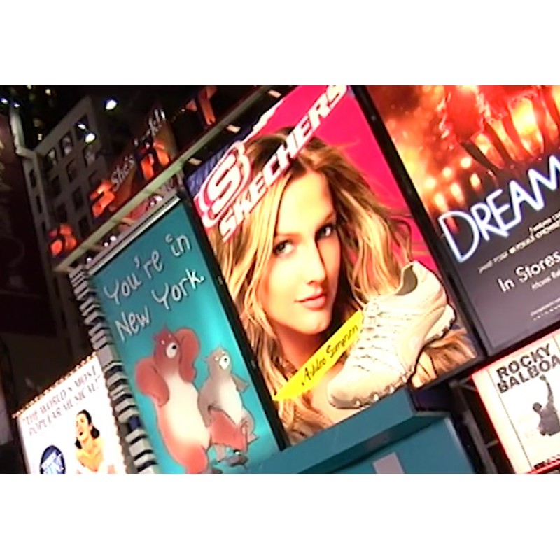 USA - New York - Manhattan - Time Square - budovy - doprava - reklama - billboard - turisté