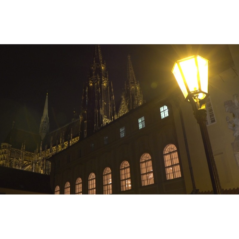 CR - Prague - buildings - Prague castle - cathedral - night