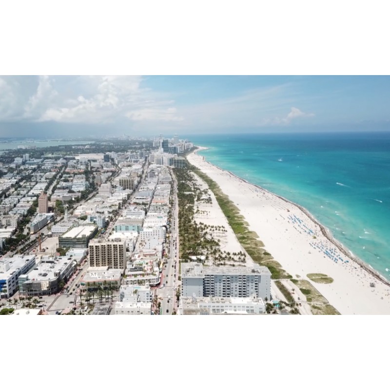 USA - Miami - cestování - města - svět - dron - letecké záběry