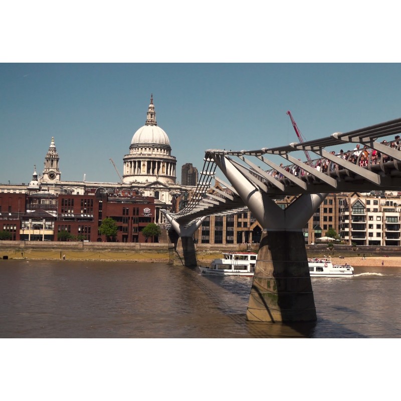  Travelling - 4k - Britain - London - architecture - Thames - bridge - tourism - footbridge