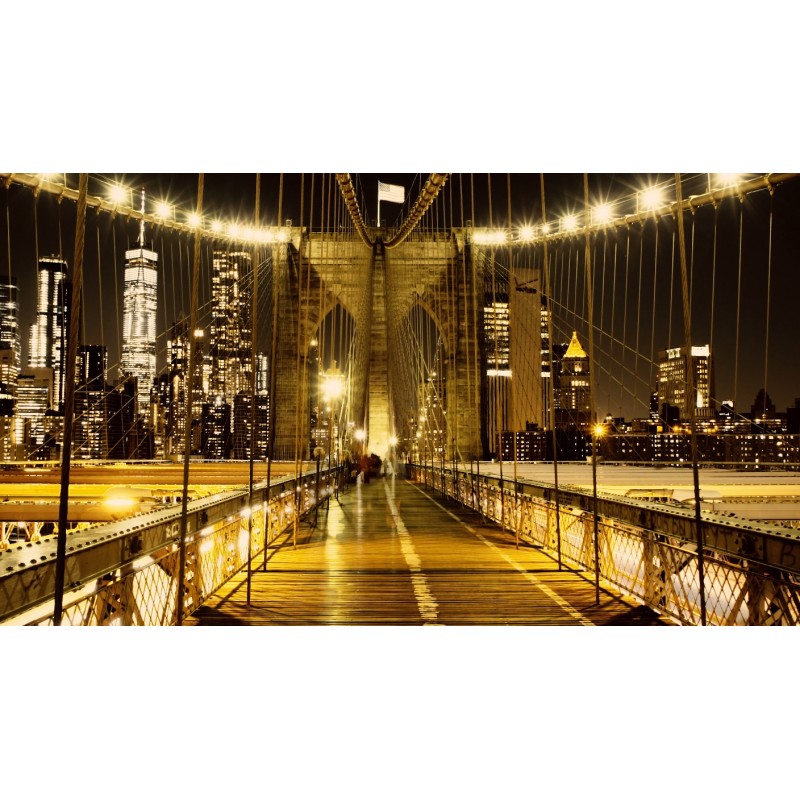 USA - New York - Manhattan - cestování - 4K - Brooklyn bridge - East River - mrakodrap