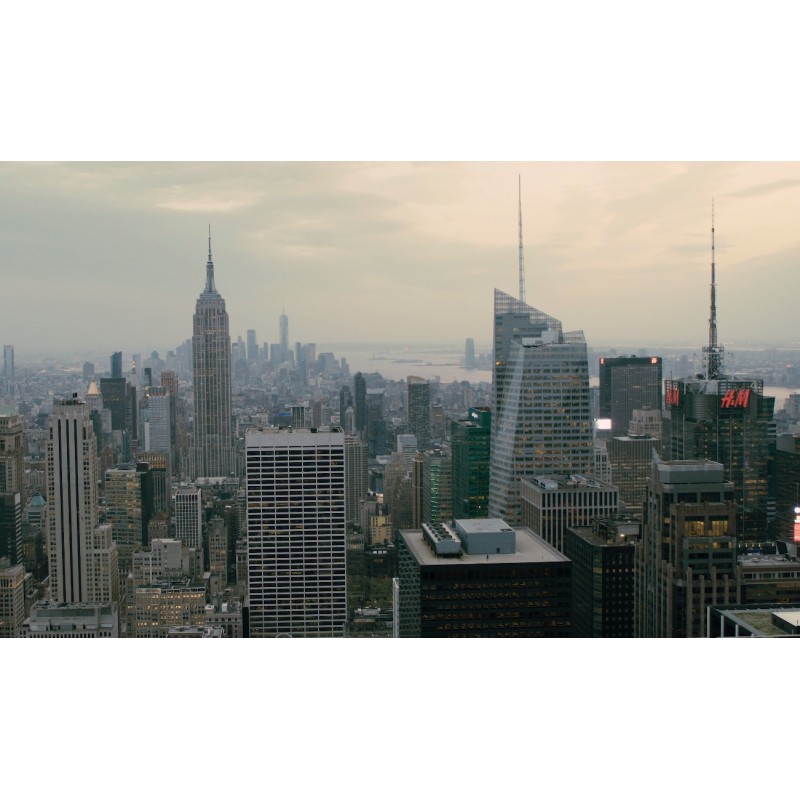  USA - New York - Manhattan - 4K - skyscrapers - view - Rockefeller Center