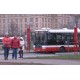 CR - Prague - traffic - Dejvice - tram - bus - walker - crossing