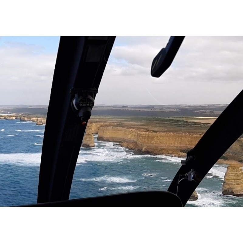  Austrálie - cestování - doprava - vrtulník - pobřeží - oceán - letecké záběry