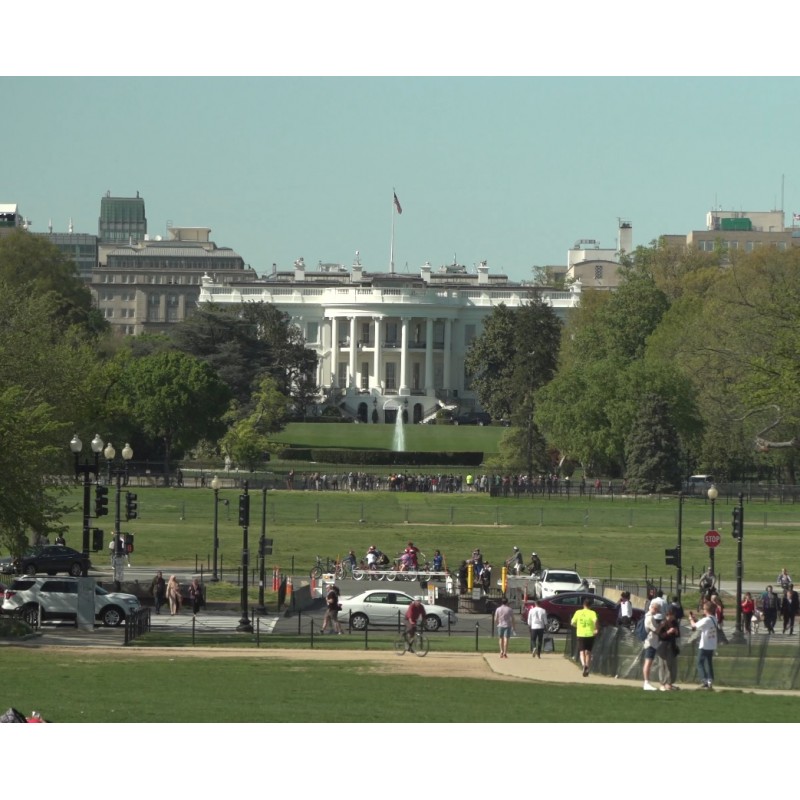 USA - Washington - budovy - Bílý dům - prezident - památník - Washington Monument - 4K