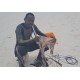 Afrika - Keňa - Diani Beach - zvířata - lidé - rybář - chobotnice - 4K