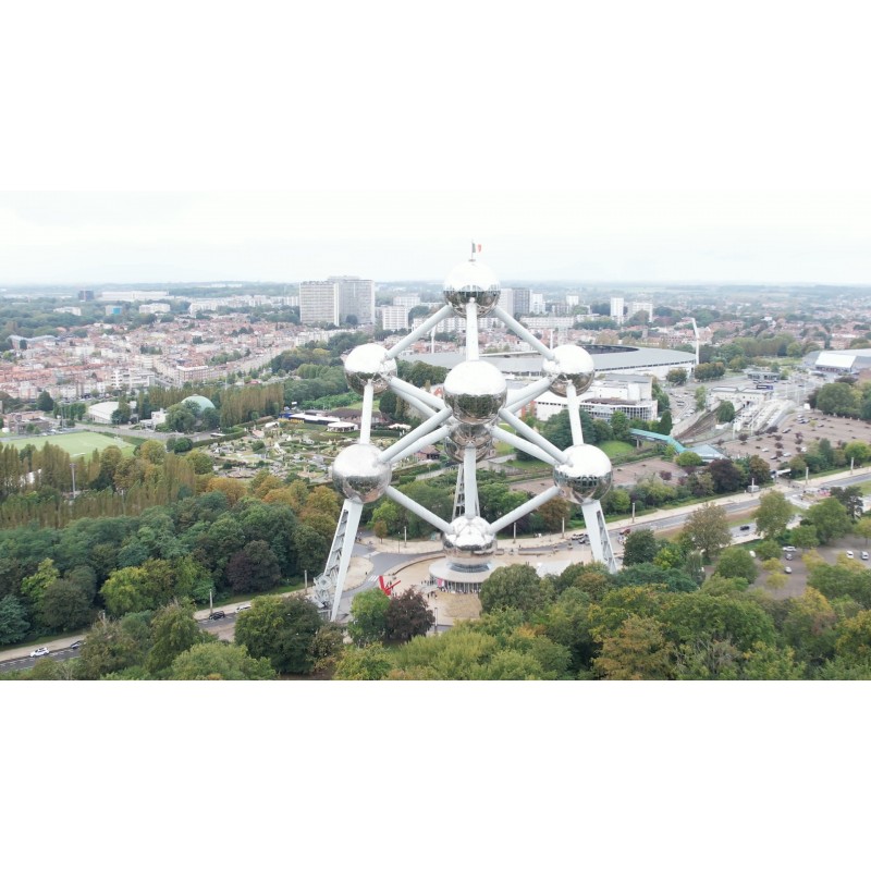 City - world - Belgium - Brussels - Atomium - aerial shots - cathedral - street