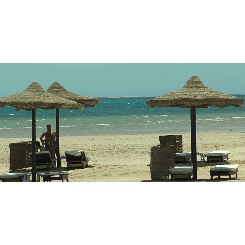 Egypt - pláže - slunečníky