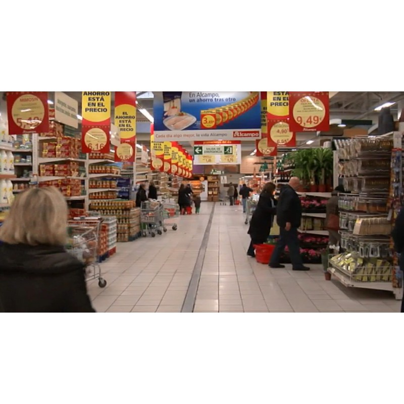 Francie - supermarket - potraviny - zákazníci