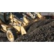CR - excavator - caterpillar - road work - loading gravel