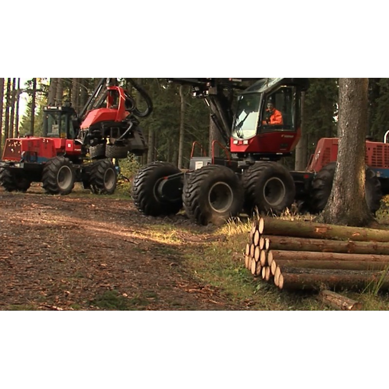 CR - Krkonoše Mountain - forestry - cutting down - trees - heavy machinery