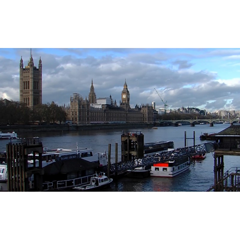 Great Britain - London - Westminster  - time-lapse - 1000x faster