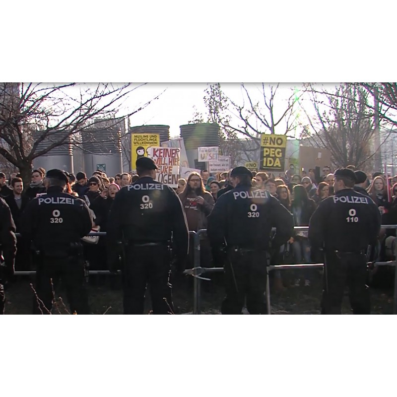 Rakousko - Linec - demonstrace - Pegida