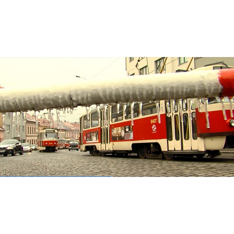 ČR - Praha - tramvaje - námraza - kalamita