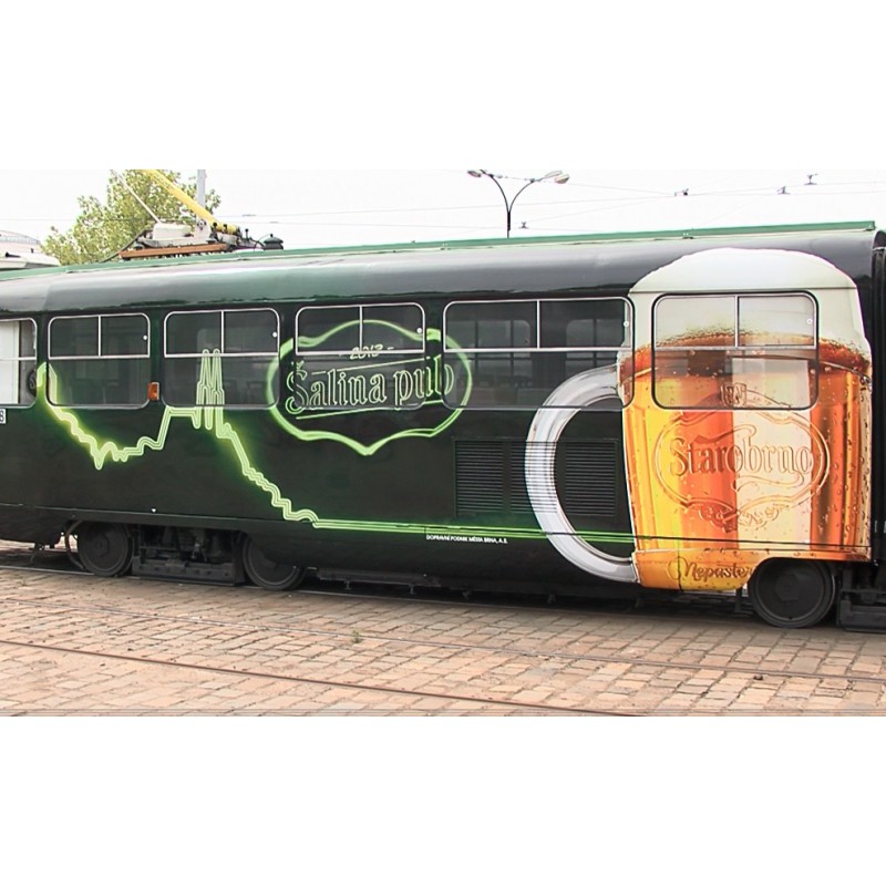 ČR - doprava - tramvaj - pivo - reklama - Brno