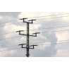 ČR - časosběr - energetika - dráty - vysoké napětí - izolátory - obloha - 1000x zrychleno