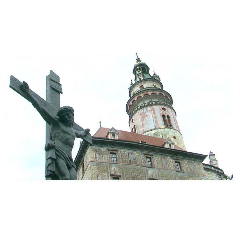ČR - města - Český Krumlov - zámek - náměstí - domy