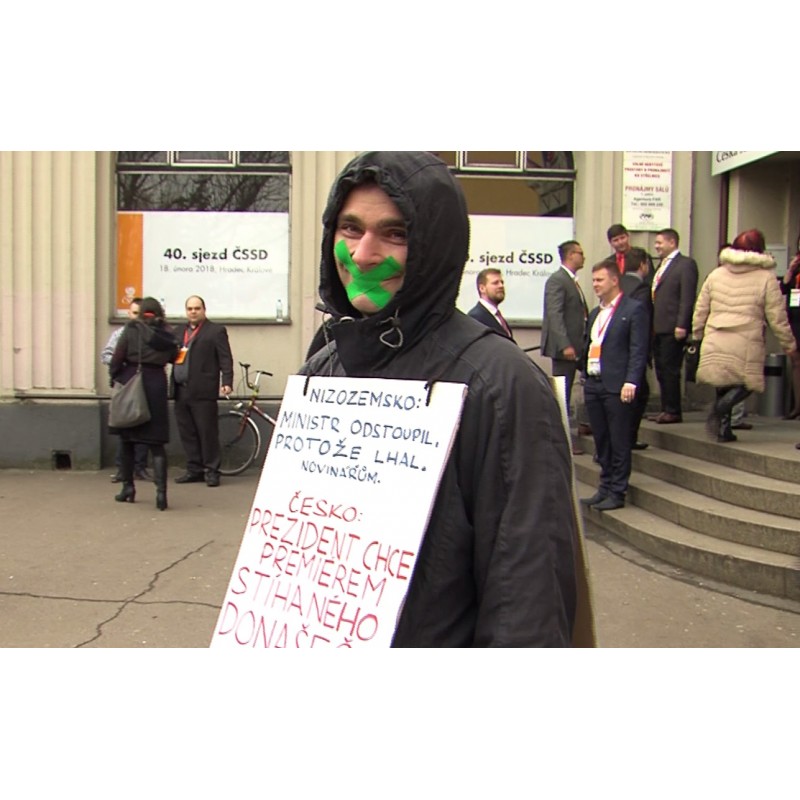 ČR - Hradec Králové - politika - ČSSD - protest - demonstrace - demonstrant - sjezd