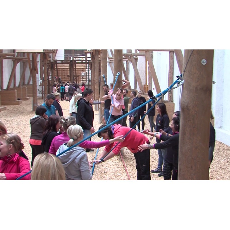 ČR - sport - Telč - teambuilding - lezení - lana - lanové aktivity