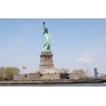 USA - New York - Manhattan - Hudson River - East River - ferry - Statue of Liberty - flag