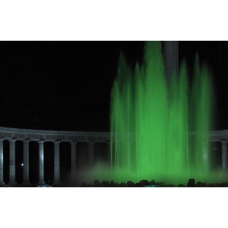 Austria - Vienna - fountain - skyscraper - night - traffic