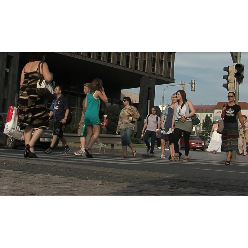 CR - People - Prague - Wenceslas Square - Trams - Pedestrian Crossings