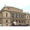 CZ - Prague - buildings - Rudolfinum- Senate - exteriors - flag