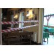 CZ - business - restaurant - seating - barrier - tape - no entry - dinner - virus - serving hatch