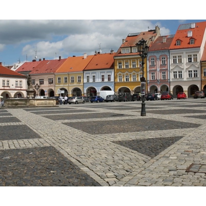 CZ - people - campaign - ODS - Václav Řehoř - square - historical - Jičín - reconstruction - road