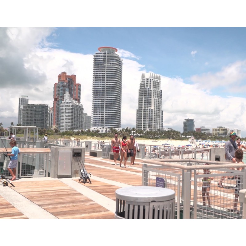 USA - Florida - města - svět - Miami - přístav - loď - oceán - Amerika - Američan - 4K