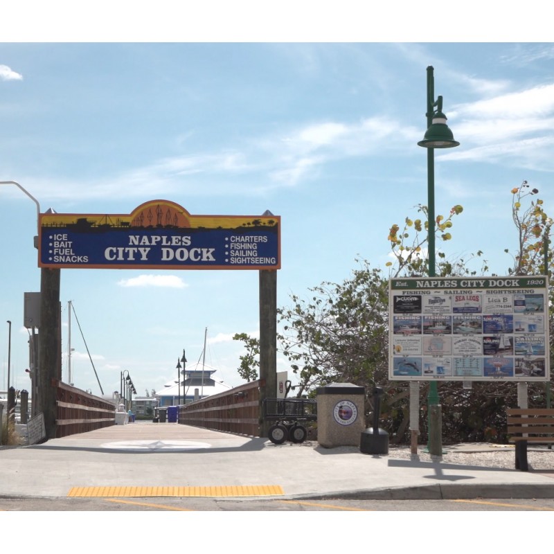 USA - Florida - city - world - Naples - port - ship - boat - ocean - wharf - 4K