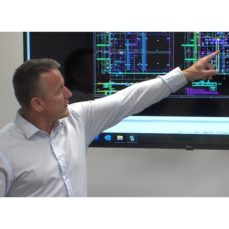 CZ - industry - Agrostav - construction - meeting - plans - excavator - engineer - builder - concrete