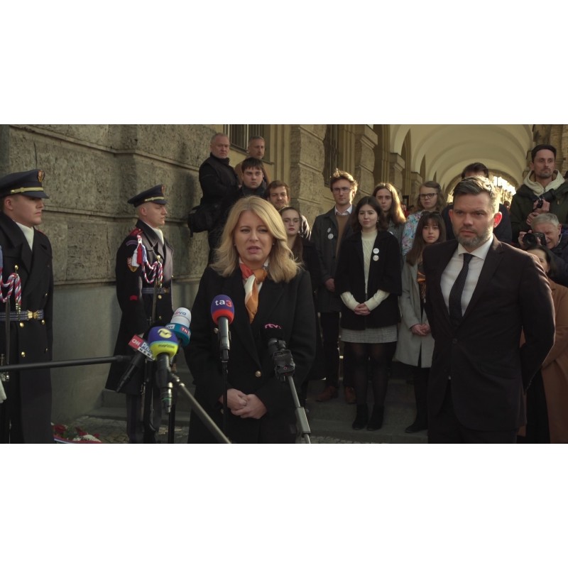 ČR - SR - Praha - prezident - Zuzana Čaputová - Filozofická fakulta - střelba - pieta