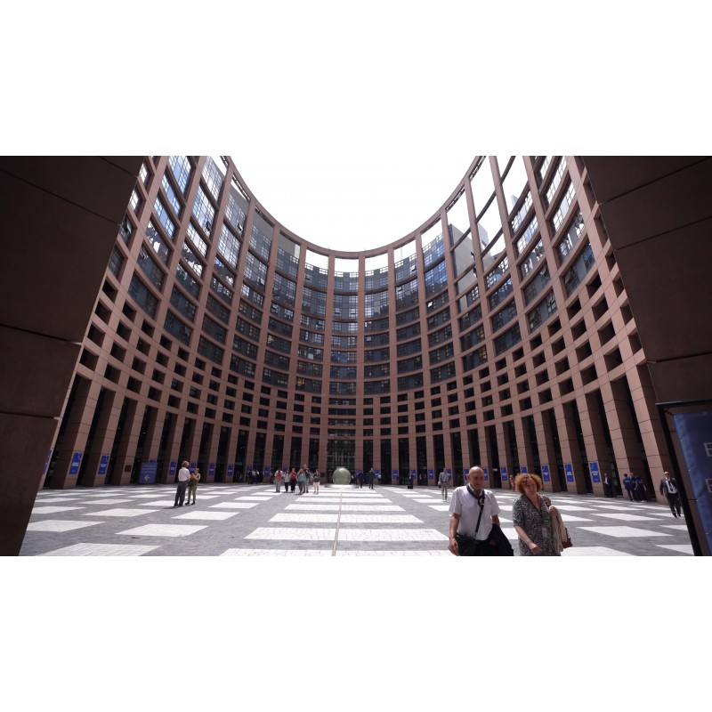 France - Strasbourg - European - Parliament - exteriors - interiors - Hemicycle - 4K