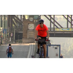 CR - Prague - bikers - riverbank - Vltava river