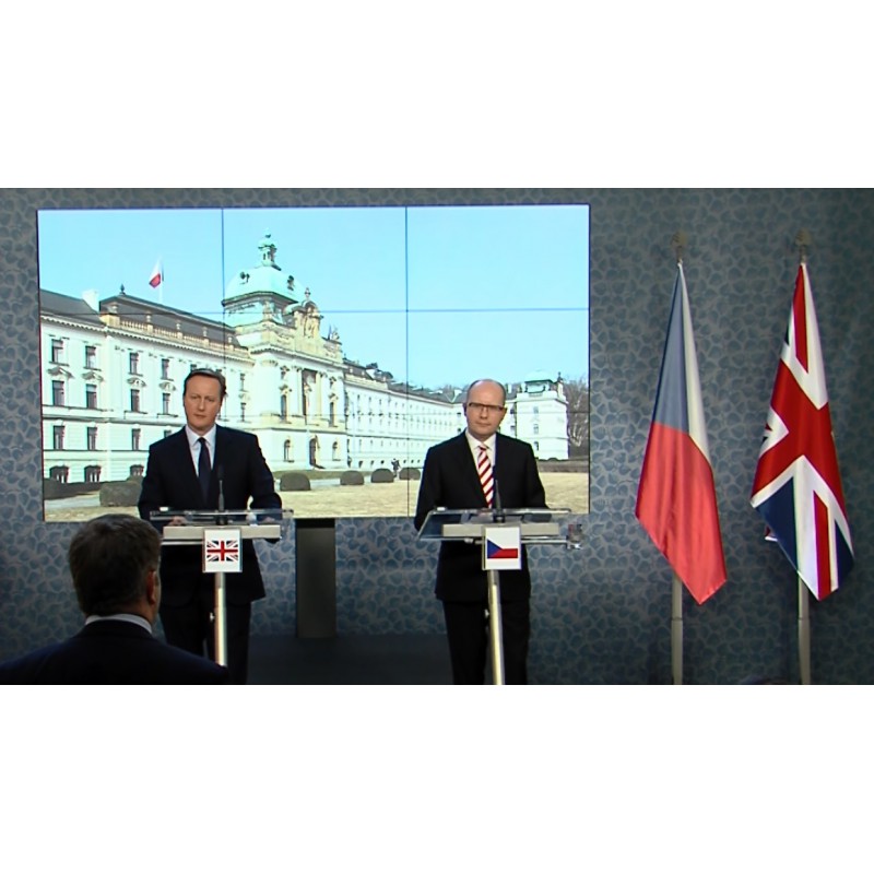 ČR - Velká Británie - Praha - David Cameron - Bohuslav Sobotka - premiéři - Úřad vlády